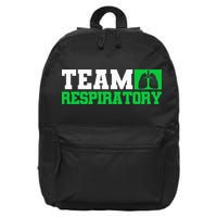 Team Respiratory Respirotary Therapist funny 16 in Basic Backpack