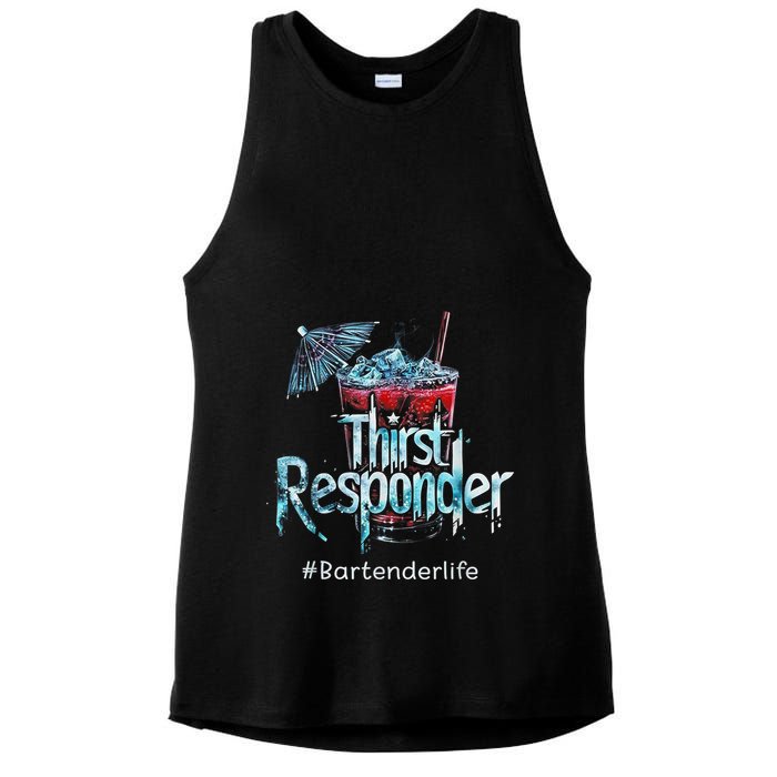 Thirst Response Responder Funny Bartender Mixologists Ladies PosiCharge Tri-Blend Wicking Tank