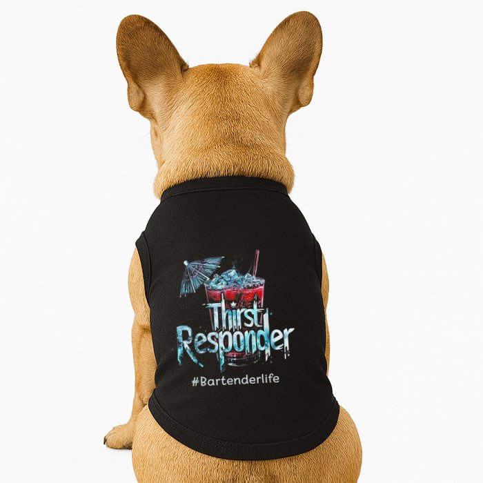Thirst Response Responder Funny Bartender Mixologists Doggie Tank