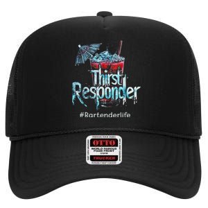 Thirst Response Responder Funny Bartender Mixologists High Crown Mesh Back Trucker Hat