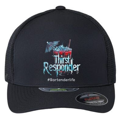Thirst Response Responder Funny Bartender Mixologists Flexfit Unipanel Trucker Cap