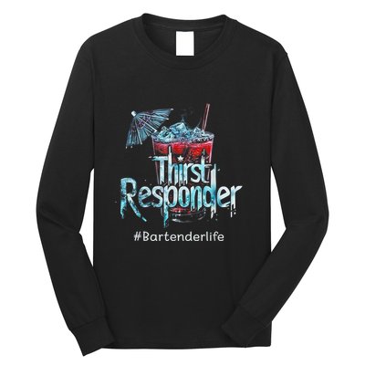 Thirst Response Responder Funny Bartender Mixologists Long Sleeve Shirt
