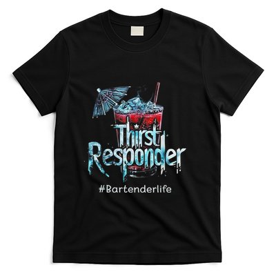 Thirst Response Responder Funny Bartender Mixologists T-Shirt