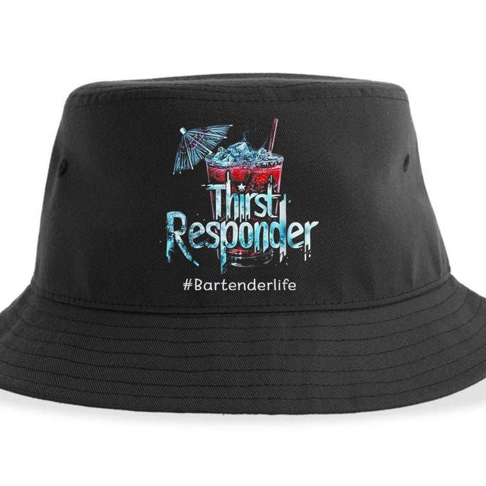 Thirst Response Responder Funny Bartender Mixologists Sustainable Bucket Hat