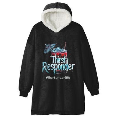 Thirst Response Responder Funny Bartender Mixologists Hooded Wearable Blanket