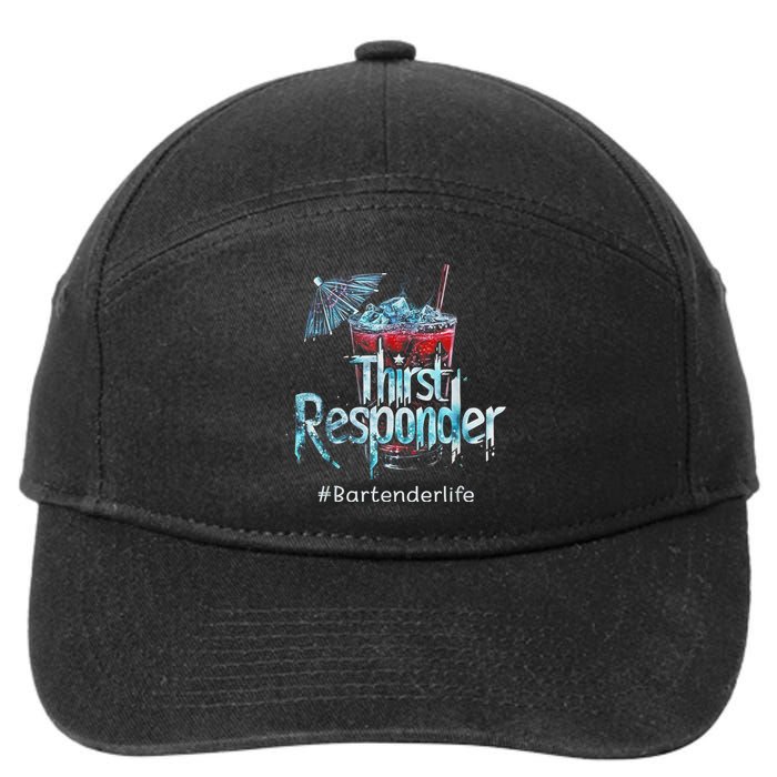 Thirst Response Responder Funny Bartender Mixologists 7-Panel Snapback Hat