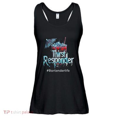 Thirst Response Responder Funny Bartender Mixologists Ladies Essential Flowy Tank