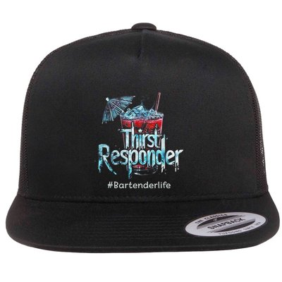 Thirst Response Responder Funny Bartender Mixologists Flatbill Hat