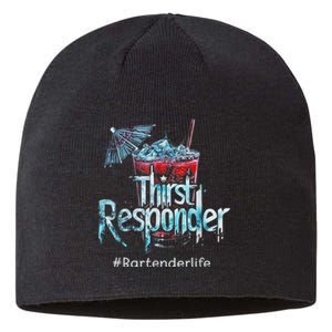 Thirst Response Responder Funny Bartender Mixologists Sustainable Beanie