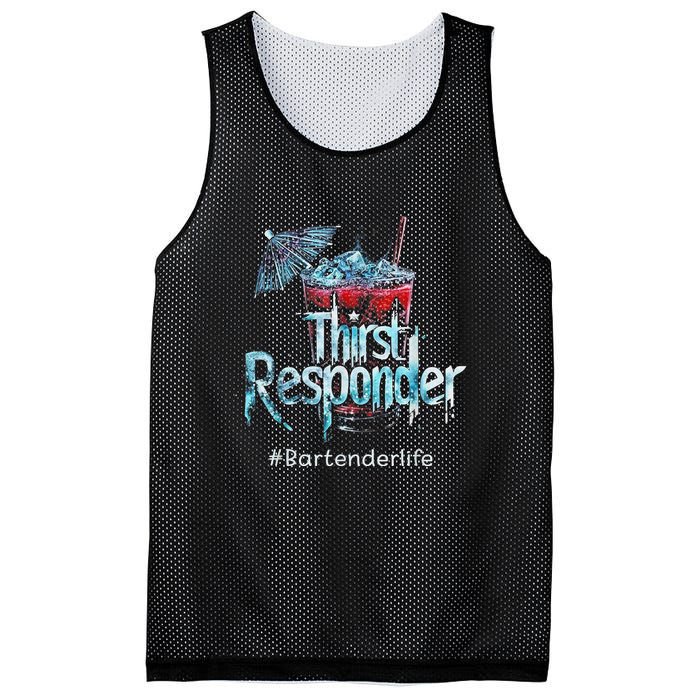 Thirst Response Responder Funny Bartender Mixologists Mesh Reversible Basketball Jersey Tank