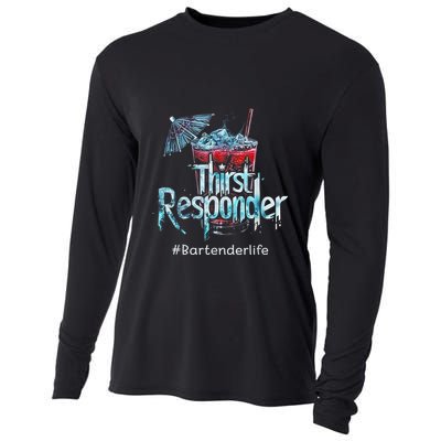 Thirst Response Responder Funny Bartender Mixologists Cooling Performance Long Sleeve Crew