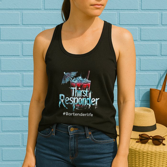 Thirst Response Responder Funny Bartender Mixologists Womens Tank Top