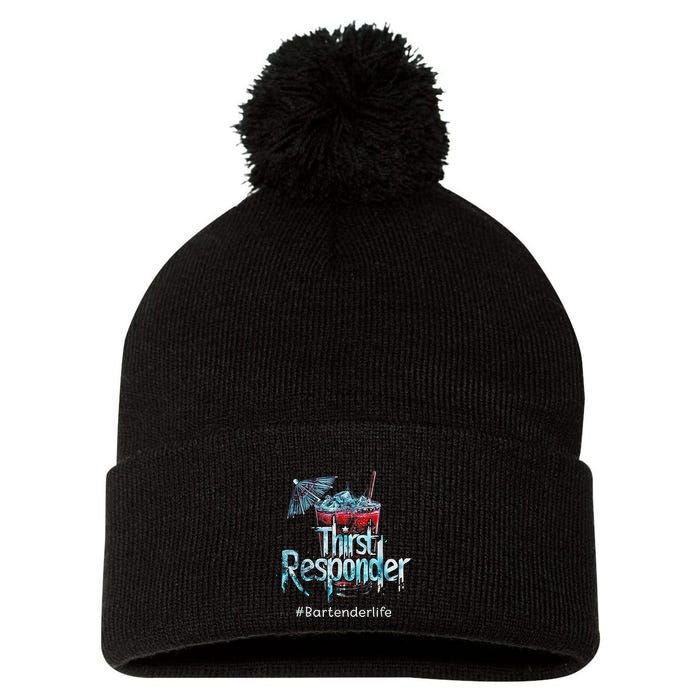 Thirst Response Responder Funny Bartender Mixologists Pom Pom 12in Knit Beanie