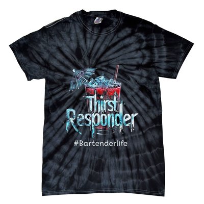 Thirst Response Responder Funny Bartender Mixologists Tie-Dye T-Shirt