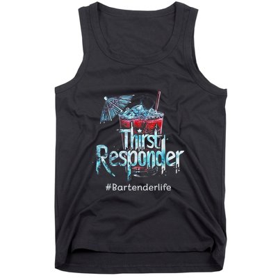 Thirst Response Responder Funny Bartender Mixologists Tank Top