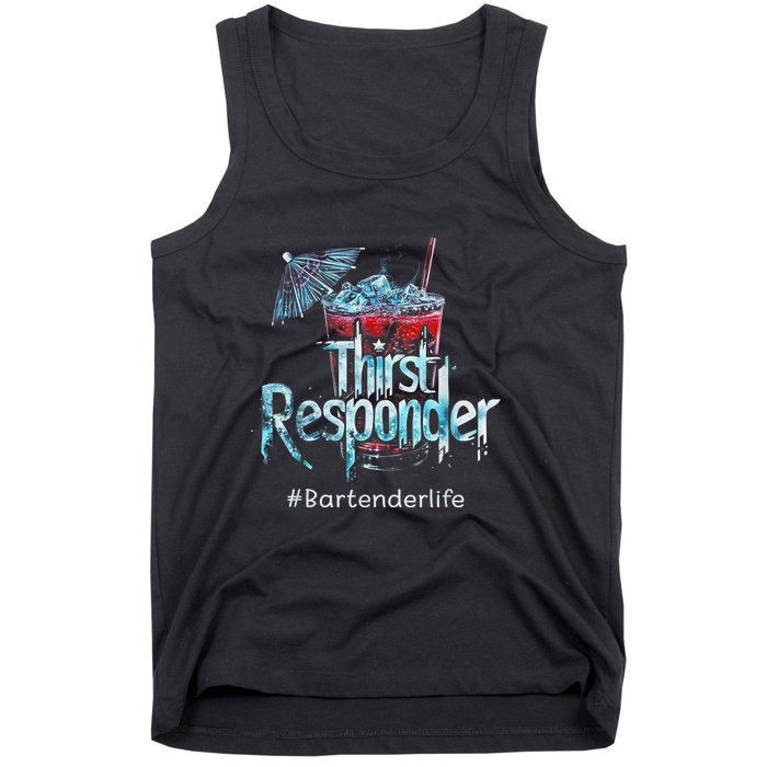 Thirst Response Responder Funny Bartender Mixologists Tank Top