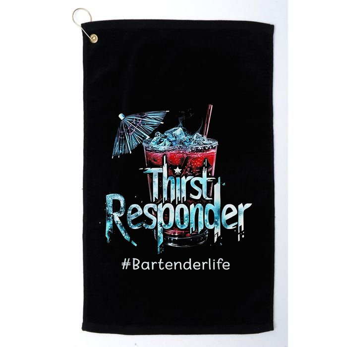 Thirst Response Responder Funny Bartender Mixologists Golf Towel