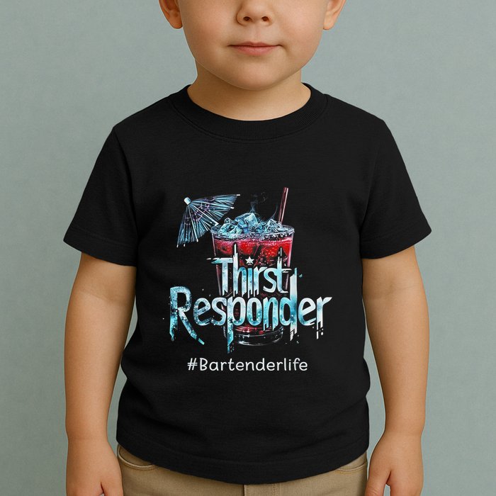 Thirst Response Responder Funny Bartender Mixologists Toddler T-Shirt