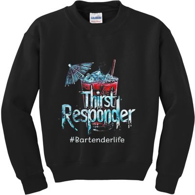 Thirst Response Responder Funny Bartender Mixologists Kids Sweatshirt