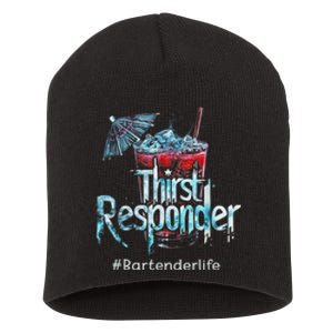 Thirst Response Responder Funny Bartender Mixologists Short Acrylic Beanie