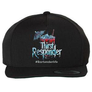 Thirst Response Responder Funny Bartender Mixologists Wool Snapback Cap