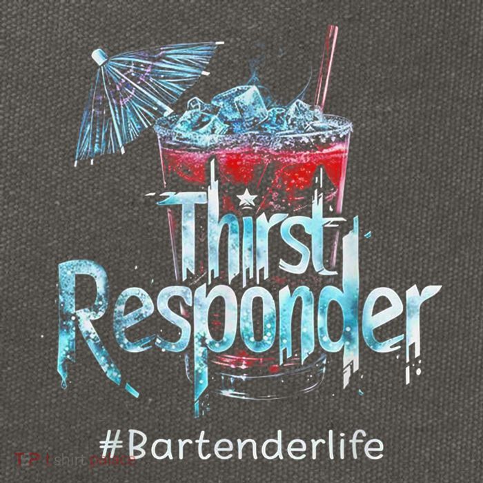 Thirst Response Responder Funny Bartender Mixologists Cotton Canvas Backpack