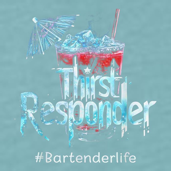 Thirst Response Responder Funny Bartender Mixologists Sueded Cloud Jersey T-Shirt