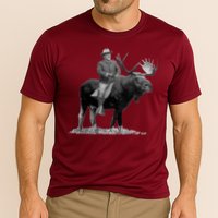 Teddy Roosevelt Riding A Bull Moose Cooling Performance Crew T-Shirt