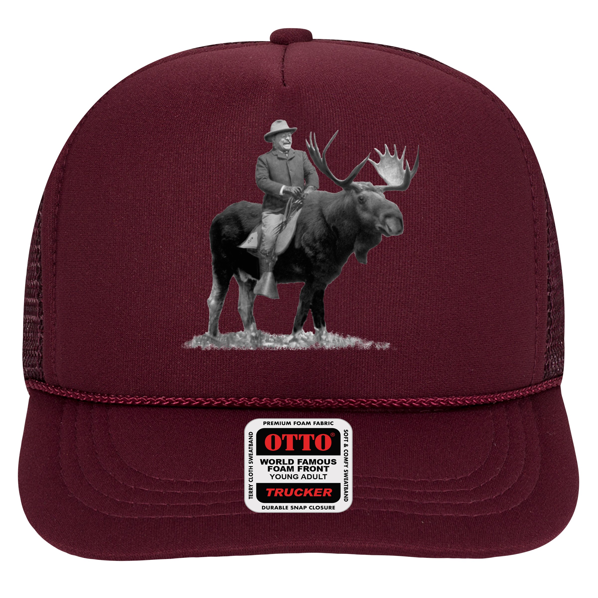 Teddy Roosevelt Riding A Bull Moose Hat