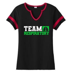 Team Respiratory Respirotary Therapist Ladies Halftime Notch Neck Tee