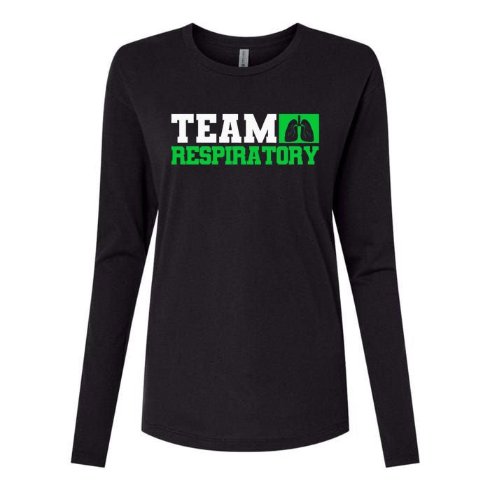 Team Respiratory Respirotary Therapist Womens Cotton Relaxed Long Sleeve T-Shirt