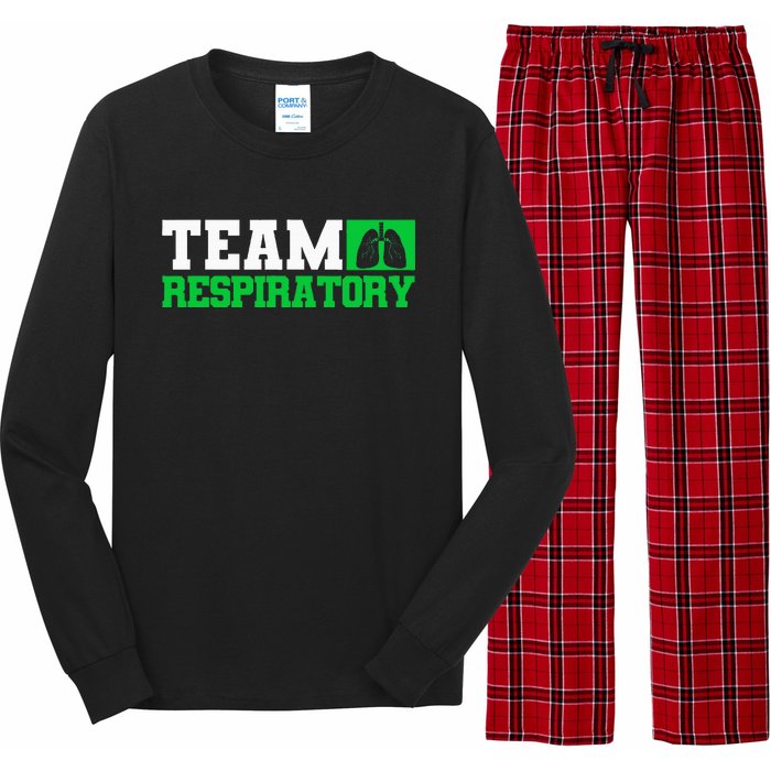 Team Respiratory Respirotary Therapist Long Sleeve Pajama Set