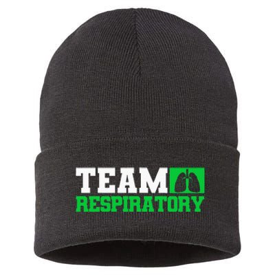 Team Respiratory Respirotary Therapist Sustainable Knit Beanie