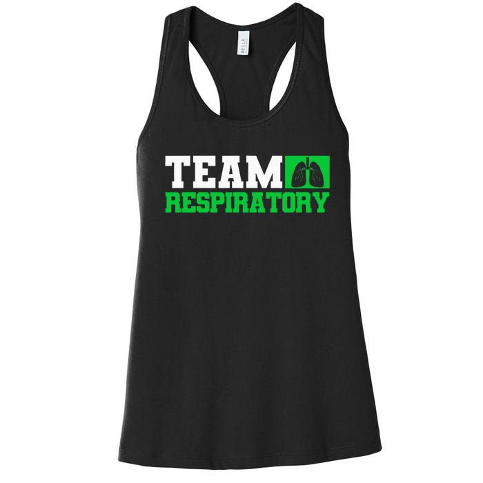 Team Respiratory Respirotary Therapist Women's Racerback Tank