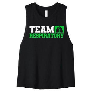 Team Respiratory Respirotary Therapist Women's Racerback Cropped Tank