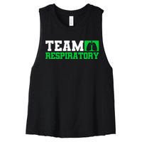 Team Respiratory Respirotary Therapist Women's Racerback Cropped Tank