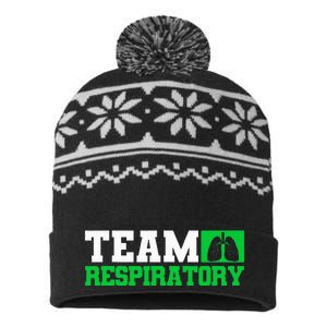 Team Respiratory Respirotary Therapist USA-Made Snowflake Beanie