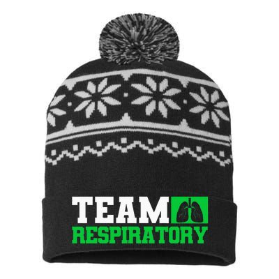 Team Respiratory Respirotary Therapist USA-Made Snowflake Beanie