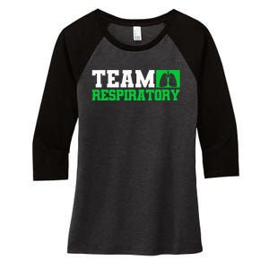 Team Respiratory Respirotary Therapist Women's Tri-Blend 3/4-Sleeve Raglan Shirt