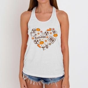 Thanksgiving Radiology Rad Tech Fall Autumn Xray Tech Ct Mrt Women's Knotted Racerback Tank