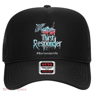 Thirst Response Responder Funny Bartender Mixologists High Crown Mesh Back Trucker Hat