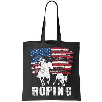 Team Roping Roper Usa American Flag Header Heeler Horse Bag