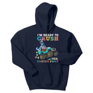 T Rex Ready To Crush Easter Eggs Kids Hoodie