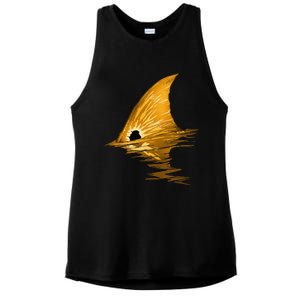 Tailing Redfish Red Drum Fish Ladies PosiCharge Tri-Blend Wicking Tank