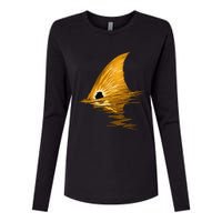 Tailing Redfish Red Drum Fish Womens Cotton Relaxed Long Sleeve T-Shirt