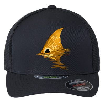 Tailing Redfish Red Drum Fish Flexfit Unipanel Trucker Cap