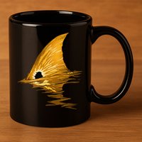 Tailing Redfish Red Drum Fish 11oz C Handle Ceramic Mug