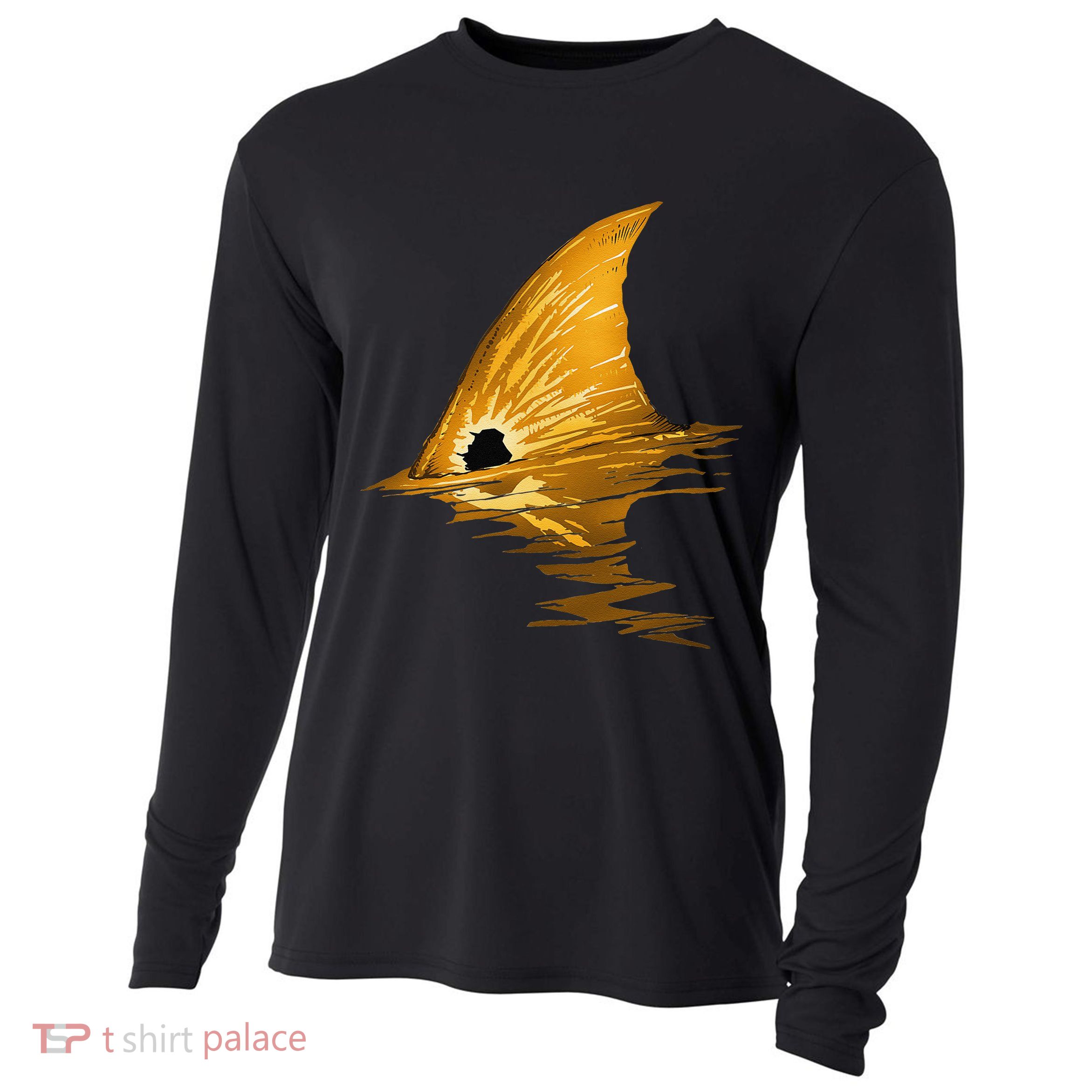 Tailing Redfish Red Drum Fish Cooling Performance Long Sleeve Crew