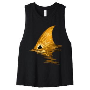 Tailing Redfish Red Drum Fish Women's Racerback Cropped Tank