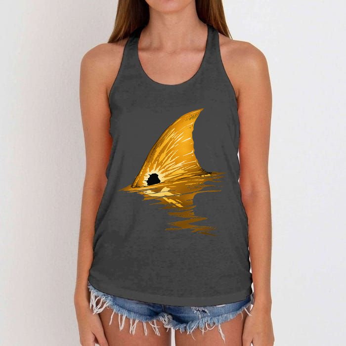 Tailing Redfish Red Drum Fish Women's Knotted Racerback Tank